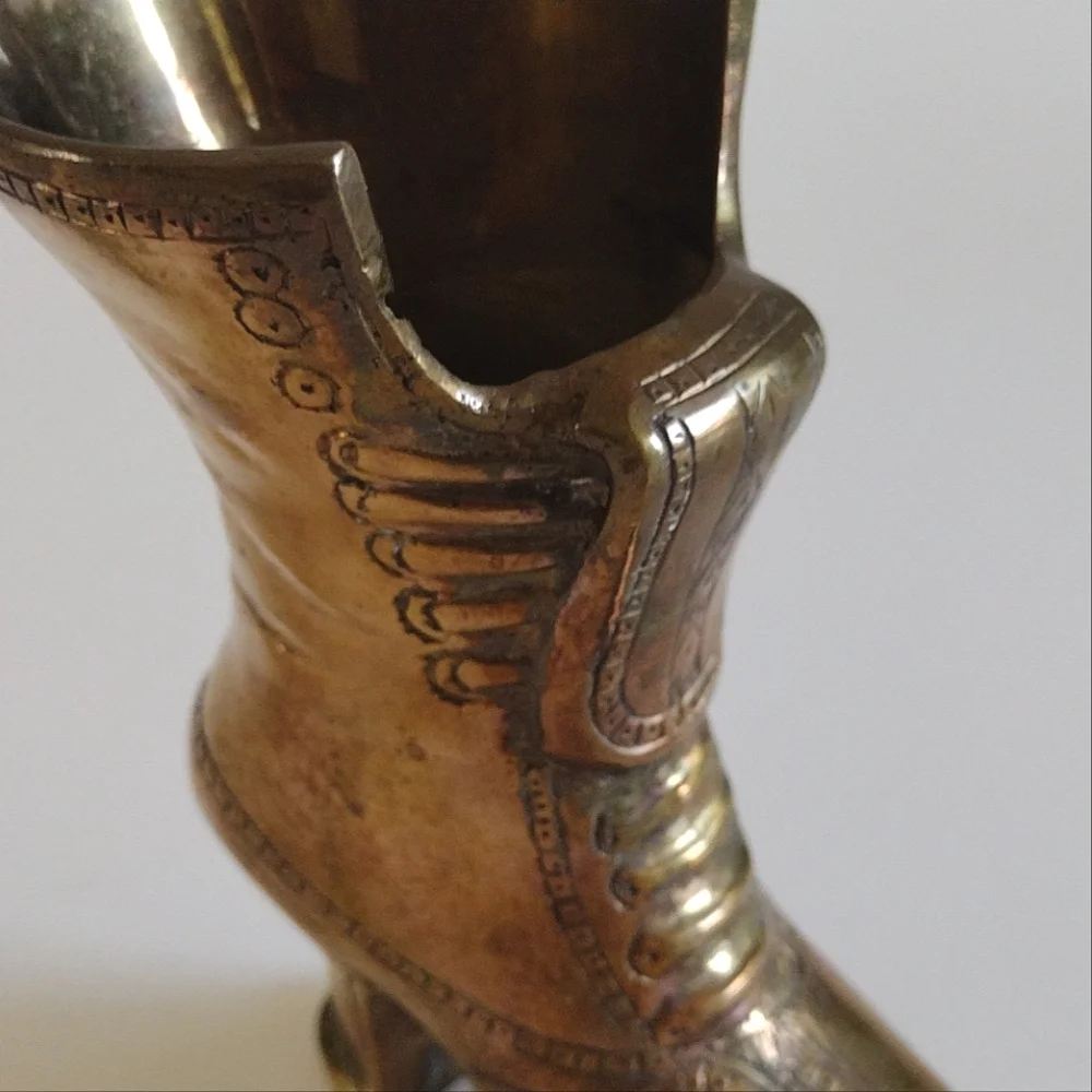Solid Brass Woman's Victorian Boot Enesco India